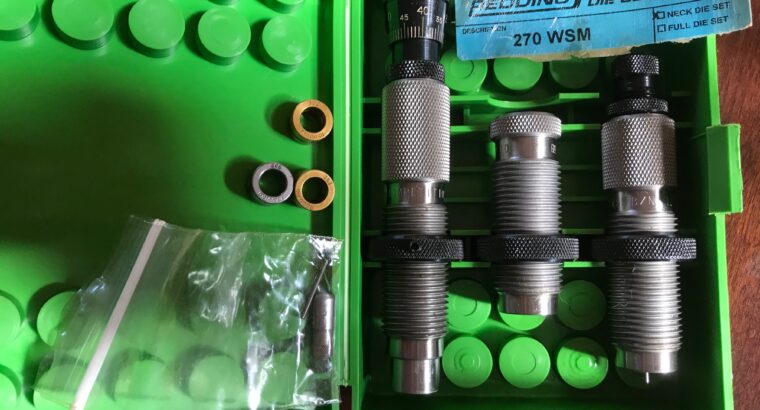 270 WSM Reloading dies and components