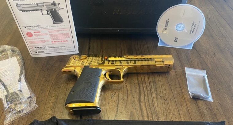 Magnum Research 50 AE Desert Eagle 6” Titanium Gold Tiger St