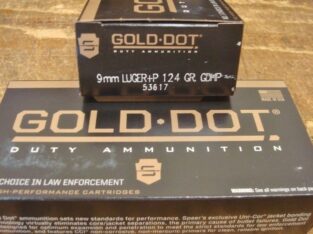 1000 Speer 9mm Gold Dot 124 gr +P GDHP 9 mm ammunition 53617