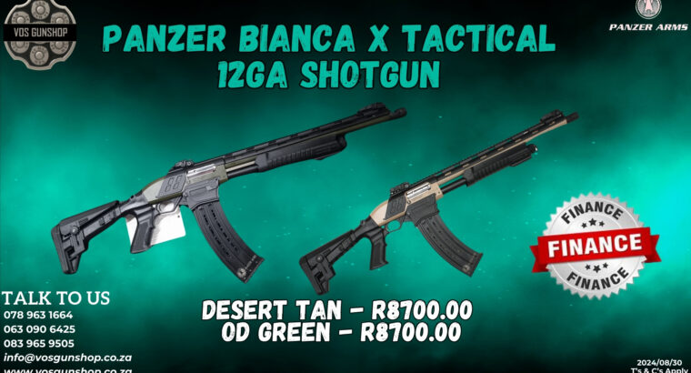 Panzer Bianca X Tactical 12GA Pump Action Shotgun