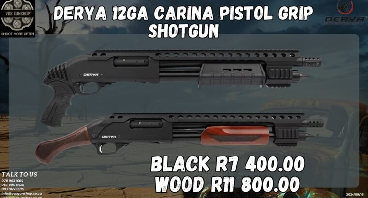 Derya 12GA Pistol Grip Carina Shotgun – Black