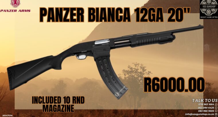 Panzer Bianca Pump Action 12GA Shotgun