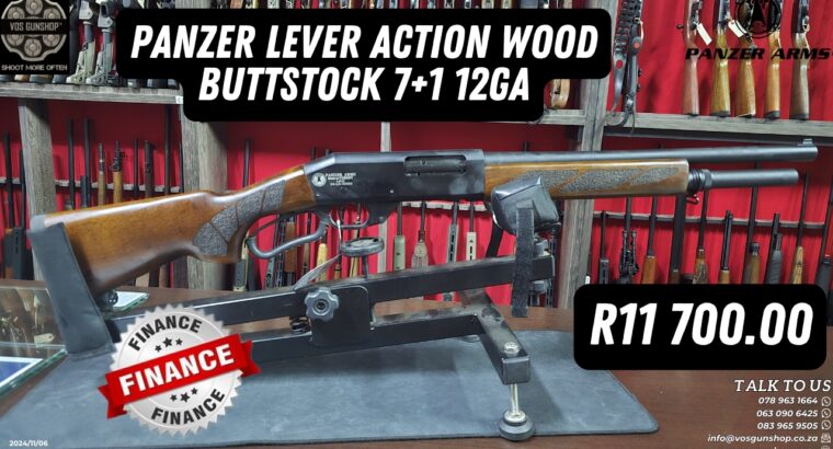 Panzer Lever Action Wood Buttstock 12GA Shotgun